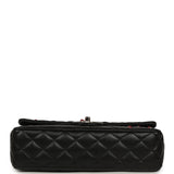 Pre-owned Chanel Medium Lady Bug Single Flap Bag Black Lambskin Silver Hardware - Thumbnail View 6