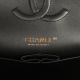 Chanel Medium Classic Croc Embossed Double Flap Bag Black Lambskin Gold Hardware - Thumbnail View 8
