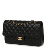 Pre-owned Chanel Medium Classic Double Flap Bag Black Lambskin Gold Hardware - Thumbnail View 5