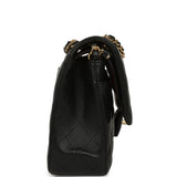 Pre-owned Chanel Medium Classic Double Flap Bag Black Lambskin Gold Hardware - Thumbnail View 3