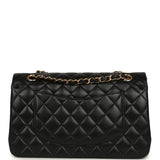 Pre-owned Chanel Medium Classic Double Flap Bag Black Lambskin Gold Hardware - Thumbnail View 4