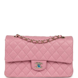 Chanel Medium Classic Double Flap Bag Pink Shiny Caviar Light Gold Hardware - Thumbnail View 1