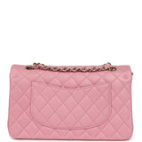 Chanel Medium Classic Double Flap Bag Pink Shiny Caviar Light Gold Hardware - Thumbnail View 4