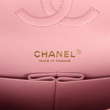 Chanel Medium Classic Double Flap Bag Pink Shiny Caviar Light Gold Hardware - Thumbnail View 8