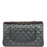 Pre-owned Chanel Medium Classic Double Flap Bag Iridescent Purple Goatskin Rainbow Hardware - Thumbnail View 4