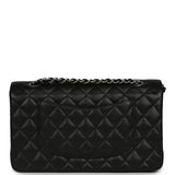 Pre-owned Chanel Medium Classic Double Flap Black Caviar Silver Hardware - Thumbnail View 4