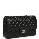 Pre-owned Chanel Medium Classic Double Flap Black Caviar Silver Hardware - Thumbnail View 2