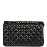 Pre-owned Chanel Medium Classic Double Flap Black Caviar Silver Hardware - Thumbnail View 4