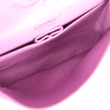 Pre-owned Chanel Medium Classic Double Flap Bag Purple Patent Gold Hardware - Thumbnail View 8