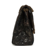Pre-owned Chanel Medium Paris-Shanghai Reissue 226 2.55 Double Flap Bag Gold Glazed Tweed Antique Gold Hardware - Thumbnail View 3