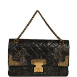 Pre-owned Chanel Medium Paris-Shanghai Reissue 226 2.55 Double Flap Bag Gold Glazed Tweed Antique Gold Hardware - Thumbnail View 7