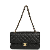 Chanel Medium Classic Double Flap Bag Black Caviar Gold Hardware - Thumbnail View 7