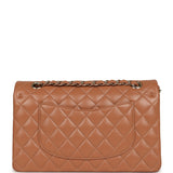 Chanel Medium Classic Double Flap Bag Brown Lambskin Light Gold Hardware - Thumbnail View 4
