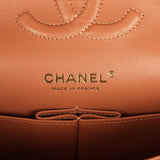 Chanel Medium Classic Double Flap Bag Brown Lambskin Light Gold Hardware - Thumbnail View 8