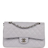Chanel Medium Classic Double Flap Bag Light Purple Caviar Silver Hardware - Thumbnail View 1
