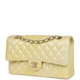 Pre-owned Chanel Medium Classic Double Flap Ombre Yellow Pearly Goatskin Gold Hardware - Thumbnail View 5