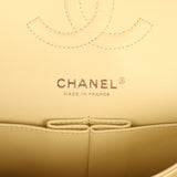 Pre-owned Chanel Medium Classic Double Flap Ombre Yellow Pearly Goatskin Gold Hardware - Thumbnail View 9