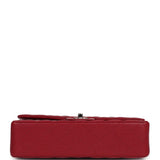 Chanel Medium Classic Double Flap Bag Red Caviar Silver Hardware - Thumbnail View 6