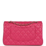 Chanel Medium Classic Double Flap Bag Dark Pink Lambskin Light Gold Hardware - Thumbnail View 4