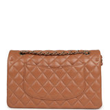 Chanel Medium Classic Double Flap Bag Caramel Lambskin Light Gold Hardware - Thumbnail View 4