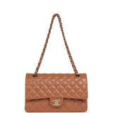 Chanel Medium Classic Double Flap Bag Caramel Lambskin Light Gold Hardware - Thumbnail View 7
