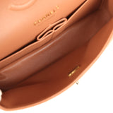 Chanel Medium Classic Double Flap Bag Caramel Lambskin Light Gold Hardware - Thumbnail View 8