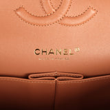 Chanel Medium Classic Double Flap Bag Caramel Lambskin Light Gold Hardware - Thumbnail View 9