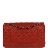 Chanel Medium Classic Double Flap Bag Dark Orange Lambskin Light Gold Hardware - Thumbnail View 4