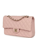 Chanel Medium Classic Double Flap Bag Light Pink Caviar Light Gold Hardware - Thumbnail View 5