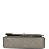 Pre-owned Chanel Medium Classic Double Flap Bag Dark Silver Lambskin Ruthenium Hardware - Thumbnail View 6