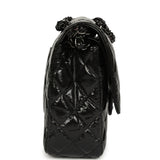 Chanel Medium Classic Double Flap Bag So Black Shiny Aged Calfskin Black Hardware - Thumbnail View 3