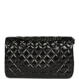 Chanel Medium Classic Double Flap Bag So Black Shiny Aged Calfskin Black Hardware - Thumbnail View 4