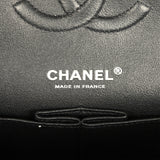 Chanel Medium Classic Double Flap Bag So Black Shiny Aged Calfskin Black Hardware - Thumbnail View 9