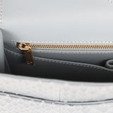 Pre-owned Chanel Medium Classic Double Flap Bag Grey Python Antique Gold Hardware - Thumbnail View 9