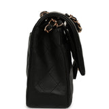 Pre-owned Chanel Medium Classic Double Flap Black Lambskin Rose Gold Hardware - Thumbnail View 3