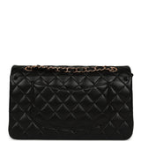 Pre-owned Chanel Medium Classic Double Flap Black Lambskin Rose Gold Hardware - Thumbnail View 4