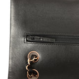 Pre-owned Chanel Medium Classic Double Flap Black Lambskin Rose Gold Hardware - Thumbnail View 8