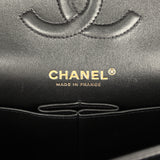 Pre-owned Chanel Medium Classic Double Flap Black Lambskin Rose Gold Hardware - Thumbnail View 9