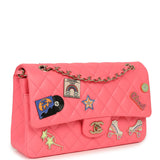 Chanel Medium "Hollywood Charms" Classic Double Flap Bag Coral Lambskin Gold Hardware - Thumbnail View 2