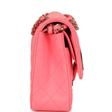 Chanel Medium "Hollywood Charms" Classic Double Flap Bag Coral Lambskin Gold Hardware - Thumbnail View 3