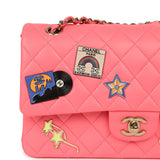 Chanel Medium "Hollywood Charms" Classic Double Flap Bag Coral Lambskin Gold Hardware - Thumbnail View 8