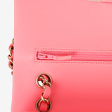 Chanel Medium "Hollywood Charms" Classic Double Flap Bag Coral Lambskin Gold Hardware - Thumbnail View 10