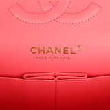 Chanel Medium "Hollywood Charms" Classic Double Flap Bag Coral Lambskin Gold Hardware - Thumbnail View 11