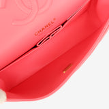 Chanel Medium "Hollywood Charms" Classic Double Flap Bag Coral Lambskin Gold Hardware - Thumbnail View 12