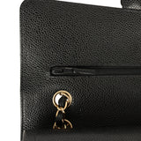Chanel Medium Classic Double Flap Bag Black Caviar Gold Hardware - Thumbnail View 8