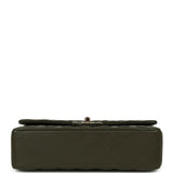 Pre-owned Chanel Medium Classic Double Flap Bag Khaki Lambskin Gold Hardware - Thumbnail View 6
