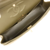 Pre-owned Chanel Medium Classic Double Flap Bag Khaki Lambskin Gold Hardware - Thumbnail View 10