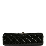 Pre-owned Chanel Medium Classic Double Flap Bag Black Patent Light Gold Hardware - Thumbnail View 6
