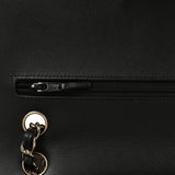 Pre-owned Chanel Medium Classic Double Flap Bag Black Patent Light Gold Hardware - Thumbnail View 8