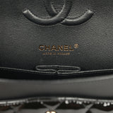 Pre-owned Chanel Medium Classic Double Flap Bag Black Patent Light Gold Hardware - Thumbnail View 9